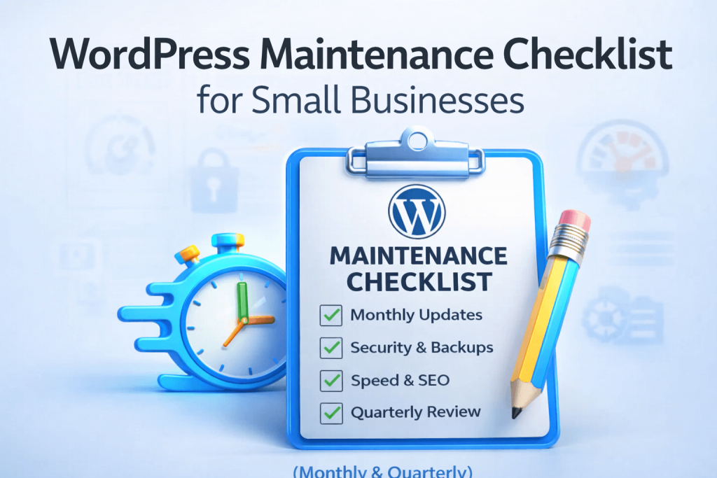 WordPress maintenance checklist for small businesses