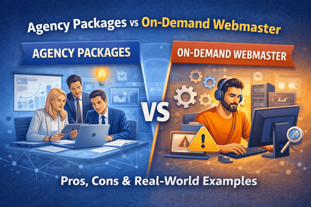 agency packages vs on-demand webmaster